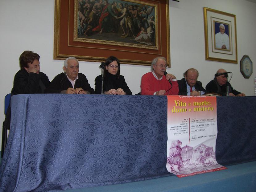 Signora Lia, Cesare Lia, Valentina Chittano, Giuseppe Serravezza, Francesco Bellino, Don Aldo Santoro