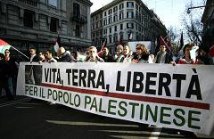 Manifestazione pro Palestina a Roma (foto di repubblica.it)